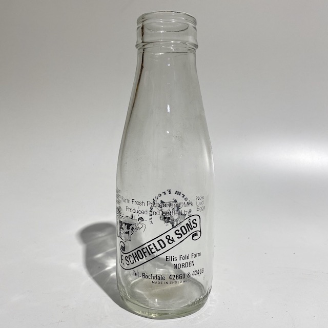MILK BOTTLE, Glass Pint Schofield and Sons